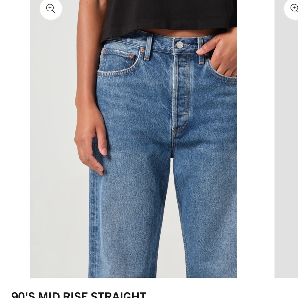 Agolde 90s Mid Rise Straight Jeans 26 - Picture 4 of 10